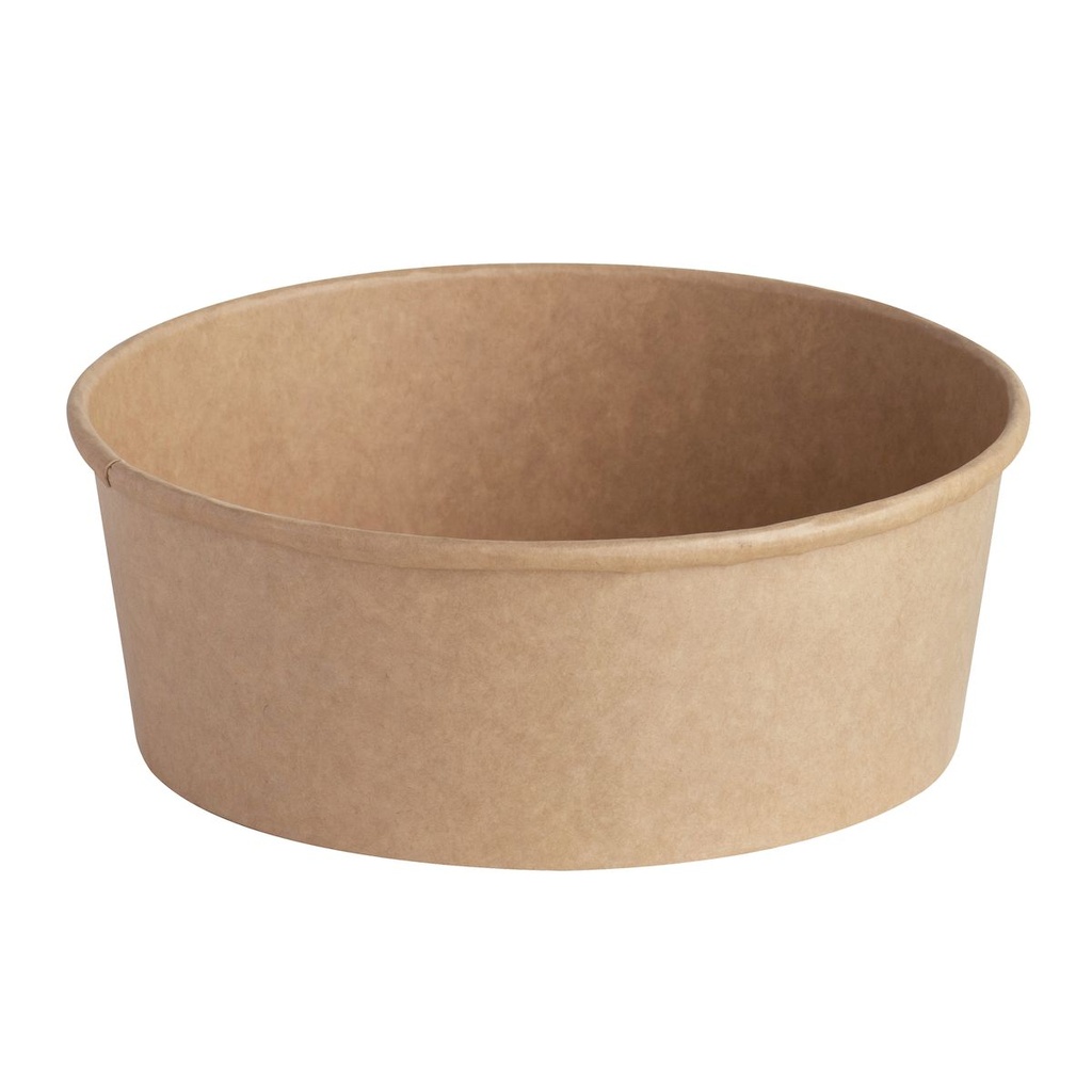 EB0011 BOITE A SALADE RONDE GOOD KRAFT BLANC 750ML Diam150xHt60mm - vue 2