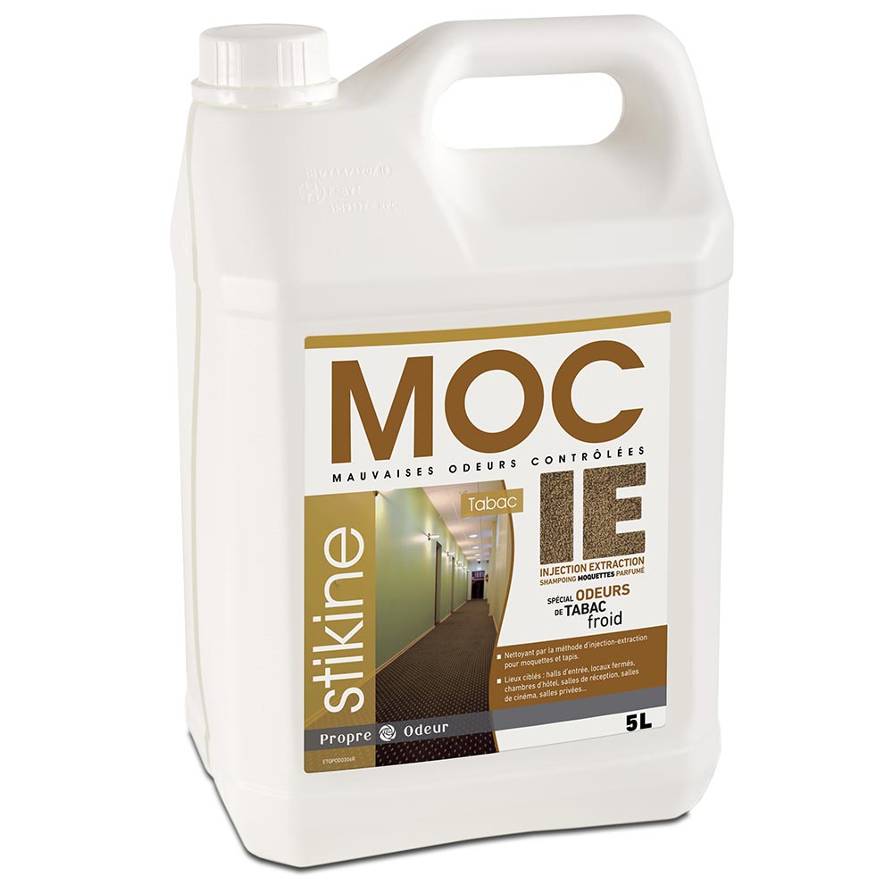 SHAMPOING MOQUETTE SPÉCIAL INJECTION EXTRACTION - MOC STIKINE TABAC bidon de 5L