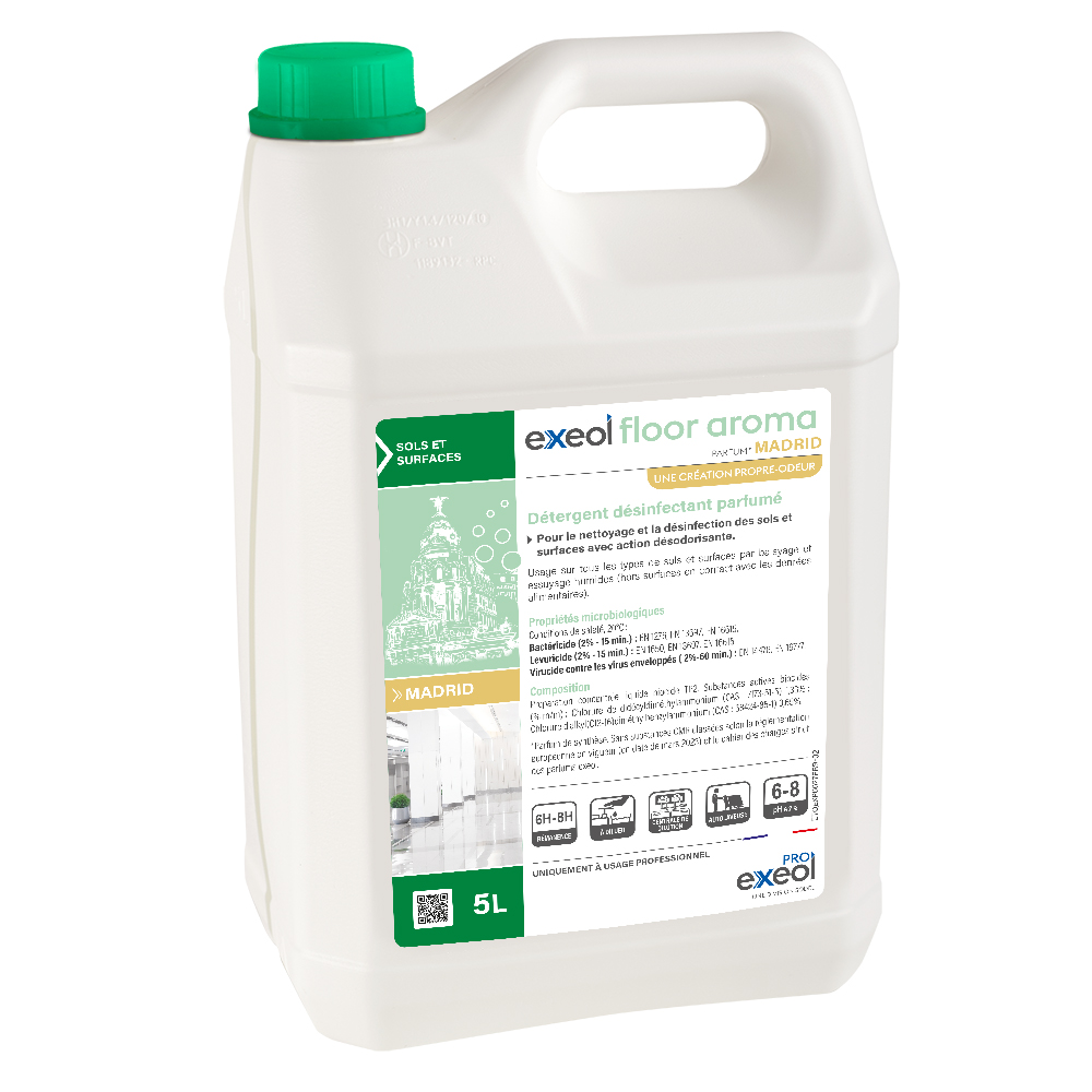 Détergent désinfectant parfumé Madrid 5L formule modérée