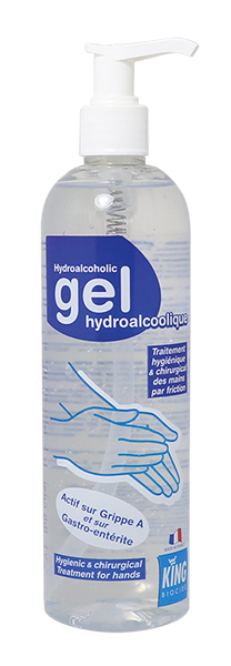 Gel hydroalcoolique à pompe - 400ml - Non parfumé (PCB12)