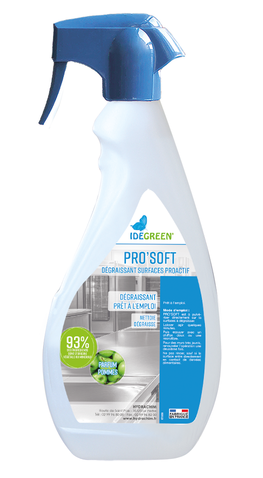Pro’Soft - Détachant Dégraissant Surfaces -ZERO PICTO-POMME-PAE - 750ml (PCB6)