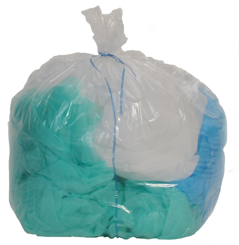 Sac poubelle transparent 110 L 21 µm BD — carton de 200