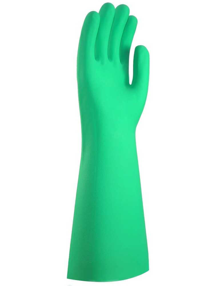 Gant de ménage nitrile vert réutilisable taille 10