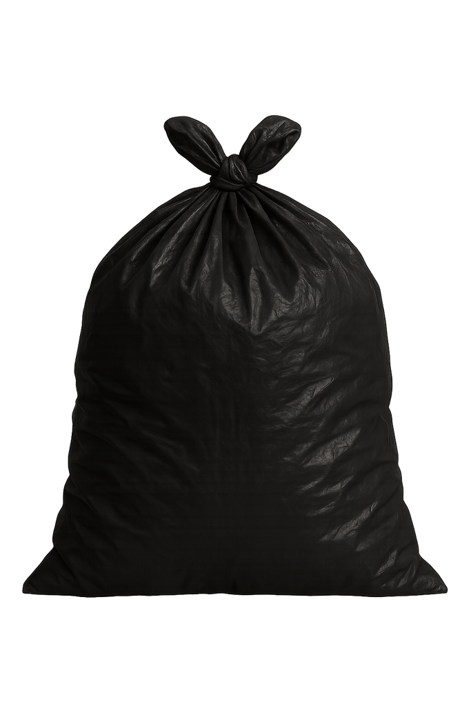Sac poubelle noir 30 L 25 µm BD soudure plate — carton de 500