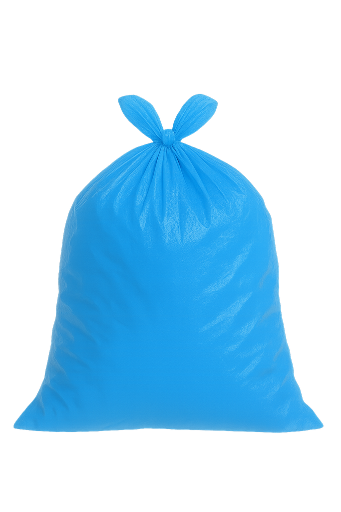 Sac poubelle bleu 30 L 25 µm BD — carton de 500
