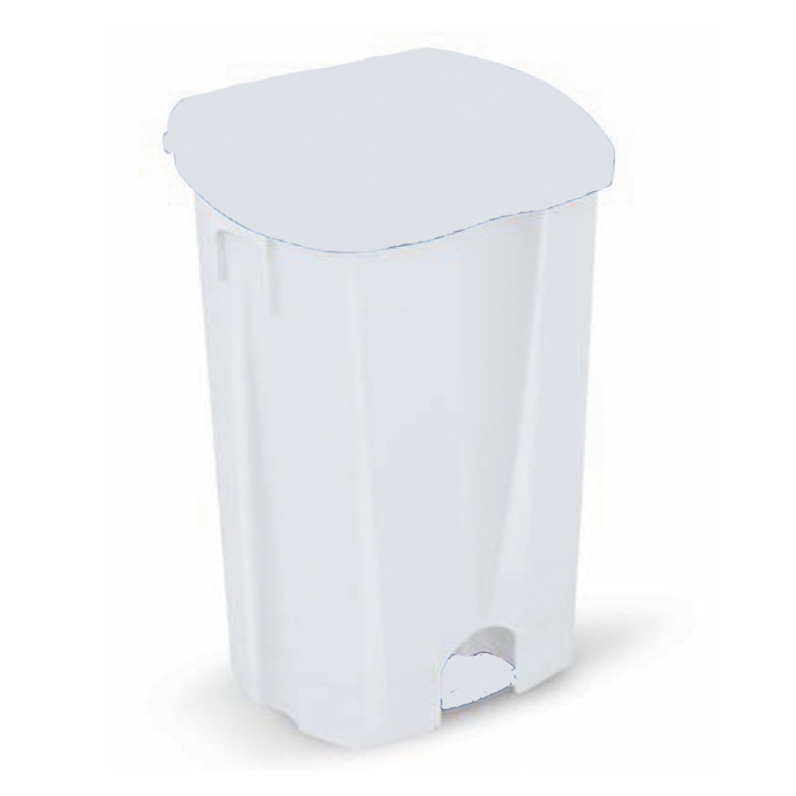 Poubelle PPL blanche à pédales 25 L