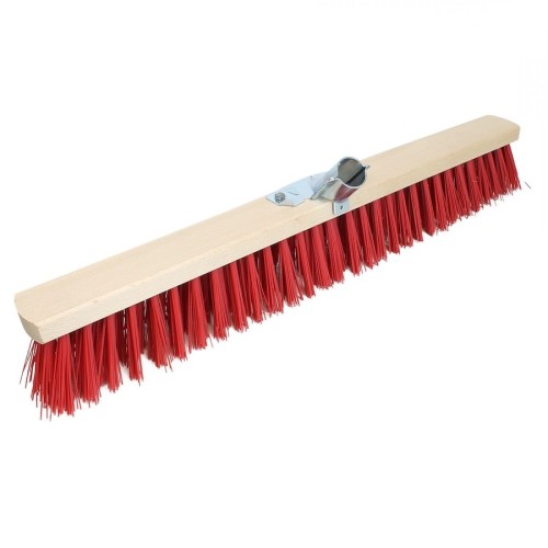 BALAI CANTONNIER SYNTH ROUGE FIBRE LONGUE 32CM DOUILLE METAL Ø28 (PCB24)