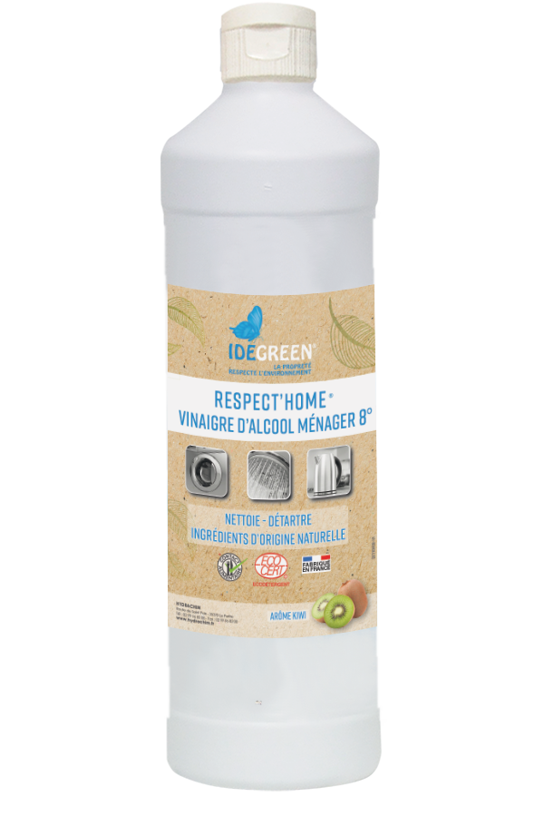 Vinaigre d'alcool ménager ECOCERT 8° — carton 6 × 1 L