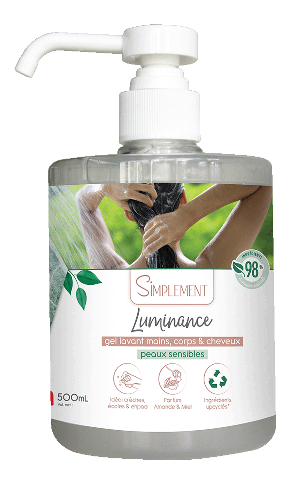 Gel lavant 3en1 LUMINANCE peaux sensibles spé crèches écoles et EHPAD