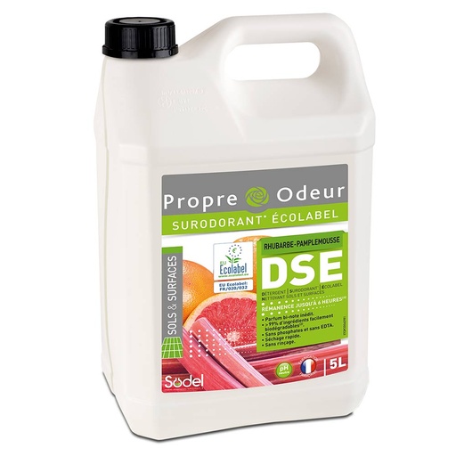 [DE0019] Détergent surodorant Écolabel Rhubarbe-Pamplemousse 5 L