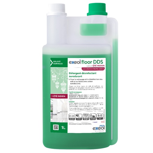[DE0040] Détergent désinfectant surodorant Été indien 1L rechargeable