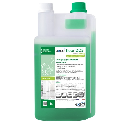 [DE0227] Détergent désinfectant surodorant Citron 1L rechargeable