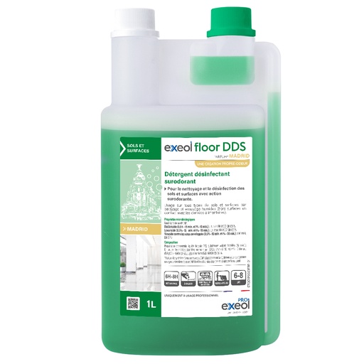 [DE0228] Détergent désinfectant surodorant sols Madrid — DDS Exeol Floor 1L