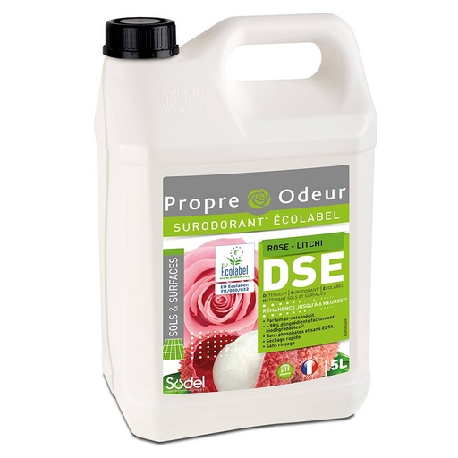 [DE0248] Détergent surodorant écolabel sols Rose-Litchi — DSE 5L