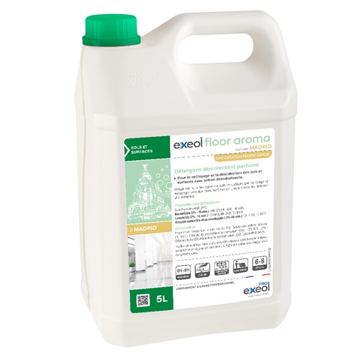 [DE0264] Détergent désinfectant parfumé Madrid 5L formule modérée