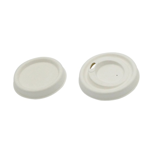[EB0067] Couvercle BAGASSE pour gobelet 10cl 4oz - 72mm /50 (PCB20)