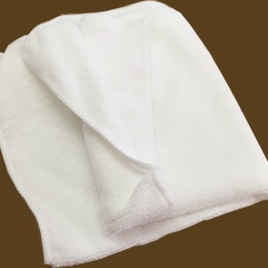 [EG0058] Chiffon microfibre professionnel blanc 40x40 cm lavable