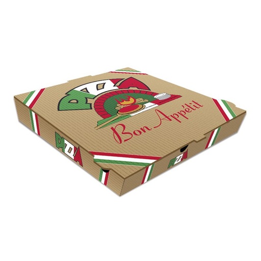 [EN0064] Boite pizza /100  kraft brun 29X29X4 (PCB1)