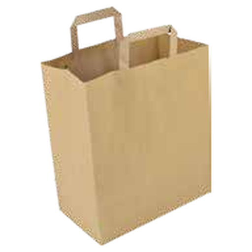 [EN0452] Sacs cabas kraft brun à poignées plates 26x14x30cm /250(PCB1)