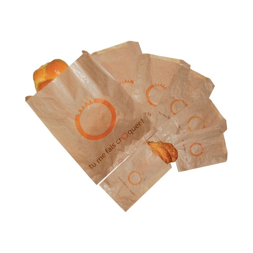 [EN0458] Sacs croissants / 1000 n°7 F&S 260+75X350 kr.brun 30g/m2 (PCB1)