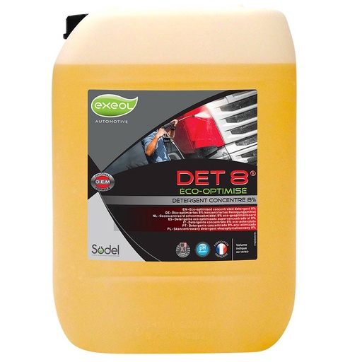 [EV0062] Shampoing Véhicules Alimentaire ECOLOGIQUE DET 08  bidon de 20L
