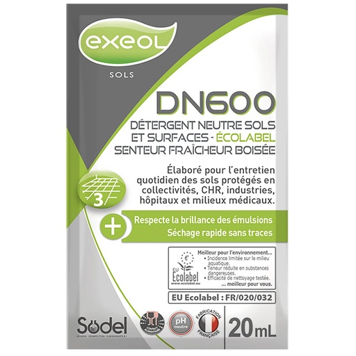 [GE0003] Détergent neutre sols & surfaces écolabel — dosette 20 ml