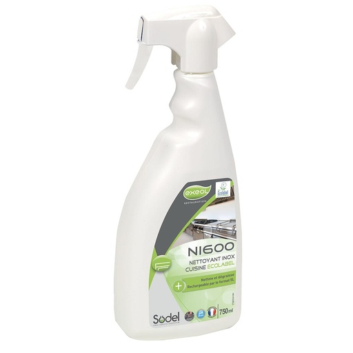 [GE0010] Nettoyant inox sans traces parfum pamplemousse — spray 750 ml
