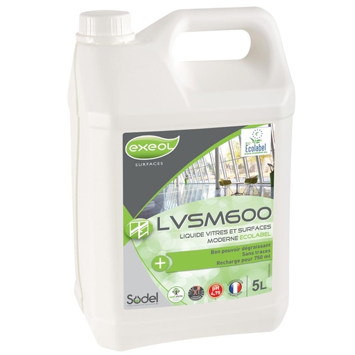 [GE0028] LIQUIDE VITRES ET SURFACES - ECOLABEL - LVSM600 - 5L (PCB2)