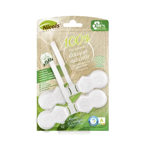 [GE0038] Bloc WC ECOCERT parfum pin — pack de 2