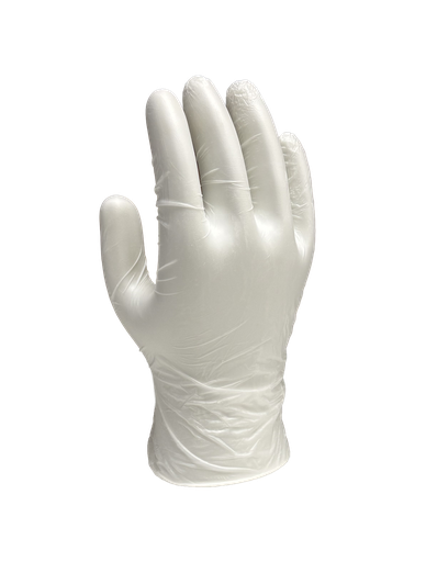 [HY0071] Gant vinyle transparent poudré taille XL — boîte de 100