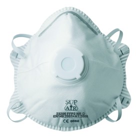 [HY0075] Masque FFP2 à coque avec valve PP blanc — boîte de 10