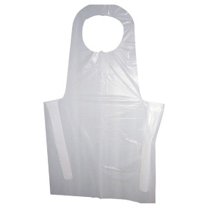 [HY0091] Tablier jetable polyéthylène blanc — sachet de 100