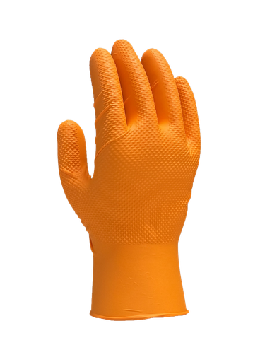 [HY0230] Gant nitrile orange non poudré taille L — boîte de 50