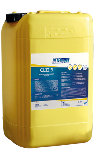 [IB0064] JAVEL DETERQUAT CL 12.6 - 12,6% chlore actif (48°) - BIDON 20L