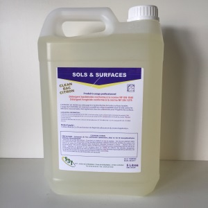 [MB0023] Détergent désinfectant centrale OPTIMA 3D Sol Citron 5 L - Cleanbac (PCB4)