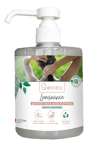 [EG0188] Gel lavant 3-en-1 LUMINANCE mains corps cheveux peaux sensibles — bidon 5 L