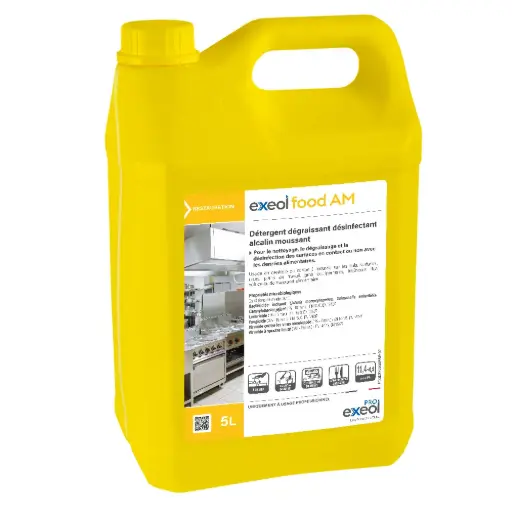 [MB0187] Dégraissant désinfectant alimentaire moussant — Exeol Food AM 5L